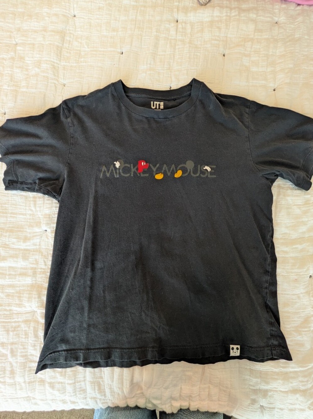 UNIQLO Black Mickey Mouse Graphic Tee
